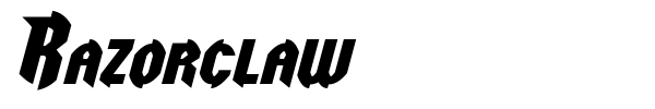 Razorclaw font preview